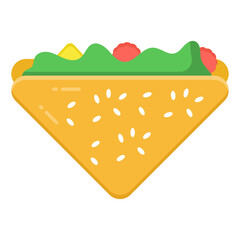 
Sandwich flat icon style, fast food concept 

