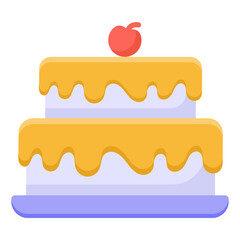
A sweet cake vector style in flat style 

