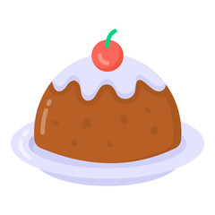 
A sundae cup, cup ice cream flat icon

