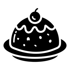 
A sundae cup, cup ice cream flat icon

