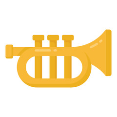 
A music instrument icon, cornet vector 

