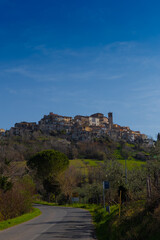 Fototapeta na wymiar Scandriglia in the province of Rieti