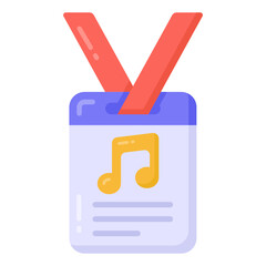 
An icon design of music card 

