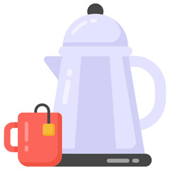 
Coffee blender in flat style icon, editable vector 

