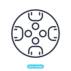 collaboration icon. collaboration business management symbol template for graphic and web design collection logo vector illustration
