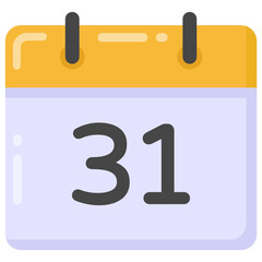 
Calendar halloween date icon in flat design 

