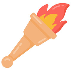 
A burning light characterizing vintage torch 

