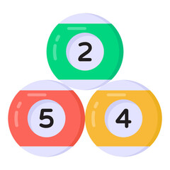
Billiard balls icon design, vector of cue sports 

