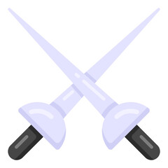 
Vector design of fencing swords, sword fight concept 

