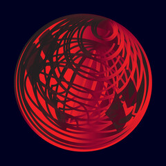 Abstract vector sign in sphere shape