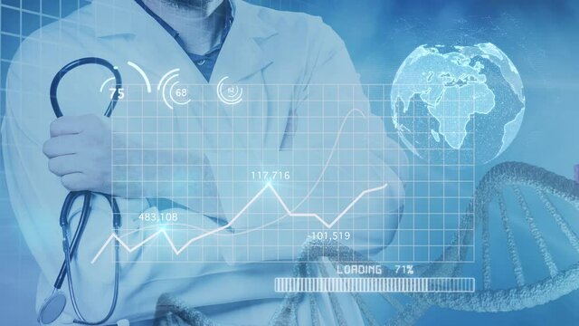 Arzt - Medizin - Digitales Interface 