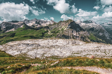 Panoramic view of the Austrian Alps.