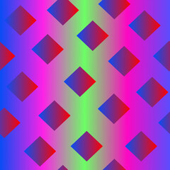 Seamless pattern of quadrangles on a gradient background for textiles.