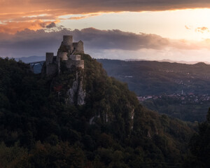 Obraz premium Old castle in Srebrenik, Bosnia and Herzegovina