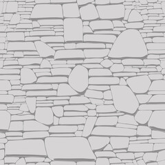 vector seamless gray stone wall texture - 418178574