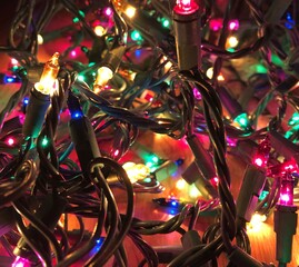 Colored Christmas String Lights
