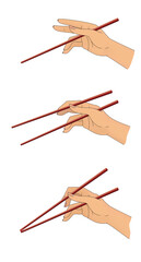 How to use chopsticks, simple illustration guide