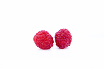 Raspberry isolated on white background. Vegan food, detox concept