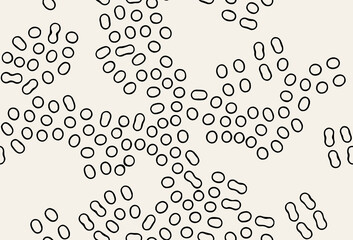 Vector seamless pattern. Modern stylish texture with smooth natural grid. Repeating abstract tileable background with random spots. Dotted organic shapes. Trendy surface design.
