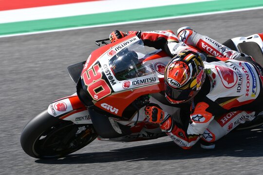 Mugello - Italy, 1 June: Japanese LCR Lcr Honda Idemitsu Team rider Takaaki Nakagami in action at 2019 GP of Italy of MotoGP on June 2019 in Italy