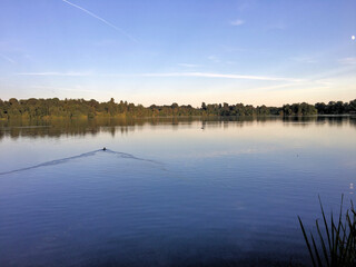 A view of Ellesmere Lake with reflection