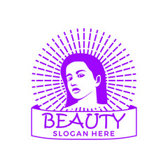 Women's hair care beauty logo