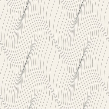 Seamless ripple pattern. Repeating vector texture. Wavy graphic background. Simple linear waves.