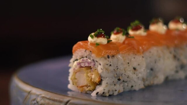 Sushi cheff delicious fusion brazil salmon