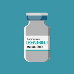 Coronavirus vaccine icon. Antivirus vaccination symbol. Virus, disease treatment icon.