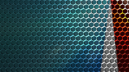 wall hexagon color grid background