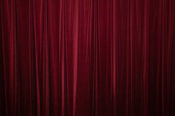 Red curtain in theatre
