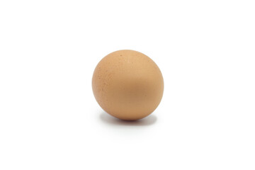 Single Chicken Egg Isolated On White Background