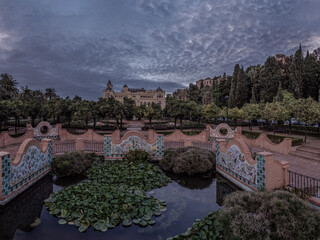 jardines de pedro luis alonso, garden, park, city hall, townhall, malaga, spain, 