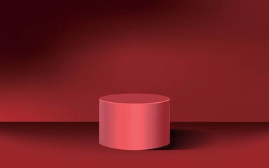 Dark red product display background podiium scalable vector illustration