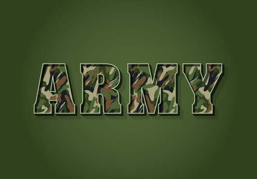 Camouflage Text Effect