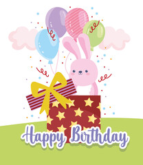 Birthday rabbit gift