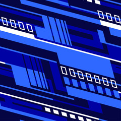 Obraz premium Striped geometric seamless pattern. Abstract modern sport grunge racing texture for vinyl wrap print. Vector background.