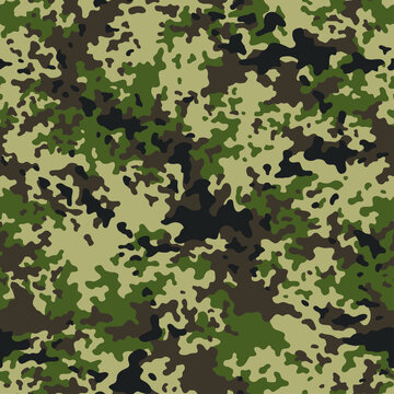 Camouflage texture seamless pattern. Abstract modern endless military camo ornament for fabric and fashion textile print. Vector background.