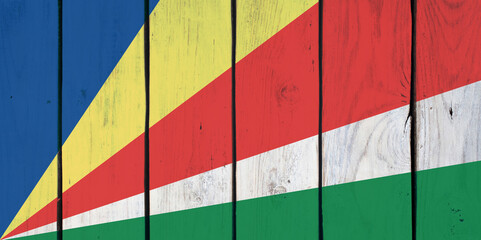 national flag seichelles wooden texture