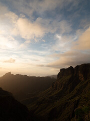 Fototapeta na wymiar sunset in Masca, Tenerife