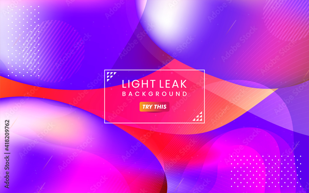 Poster abstract colorful light leak background. modern dynamic background usable for greeting card, banner,