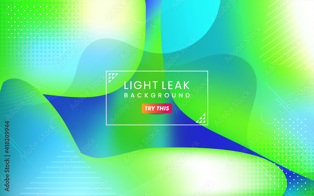 Poster abstract colorful light leak background. modern dynamic background usable for greeting card, banner,
