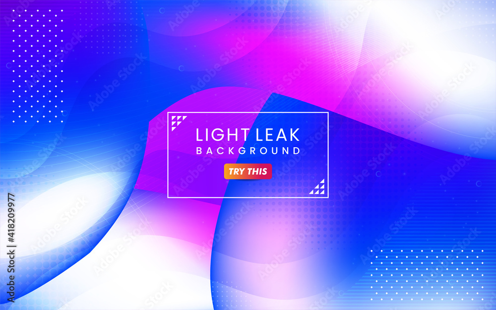 Poster abstract colorful light leak background. modern dynamic background usable for greeting card, banner,