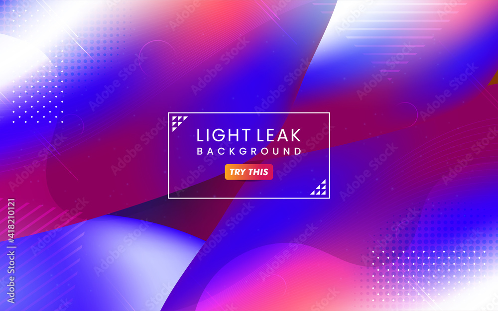 Poster abstract colorful light leak background. modern dynamic background usable for greeting card, banner,