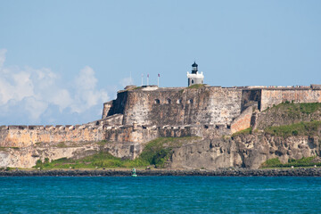 Fort Castillo San Felipe del Morro in Puerto Rico. - obrazy, fototapety, plakaty