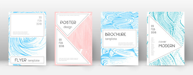 Cover page design template. Stylish brochure layout. Charming trendy abstract cover page. Pink and b © Begin Again