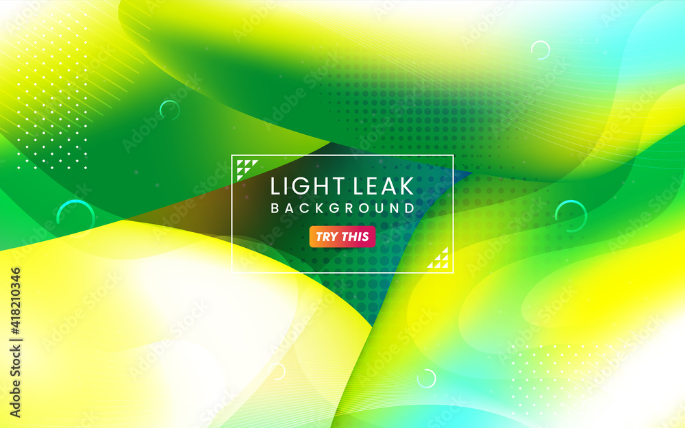Poster abstract colorful light leak background. modern dynamic background usable for greeting card, banner,