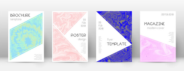 Abstract cover. Wondrous design template. Suminagashi marble triangle poster. Wondrous trendy abstra