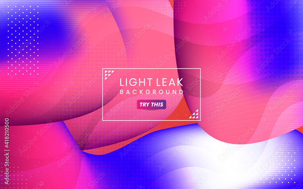 Poster abstract colorful light leak background. modern dynamic background usable for greeting card, banner,