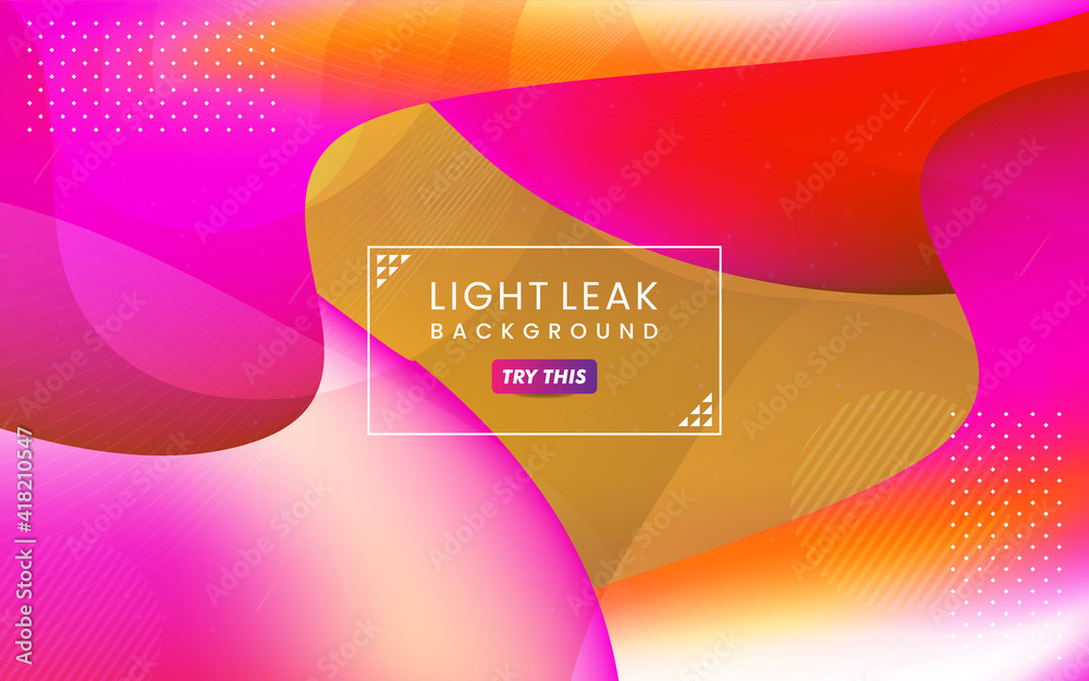 Poster abstract colorful light leak background. modern dynamic background usable for greeting card, banner,